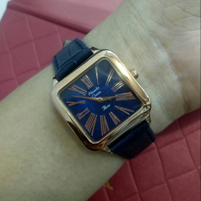 Jam Alexander Cristie AC 2788 LH Blue biru Rosegold jam tangan wanita original 100%