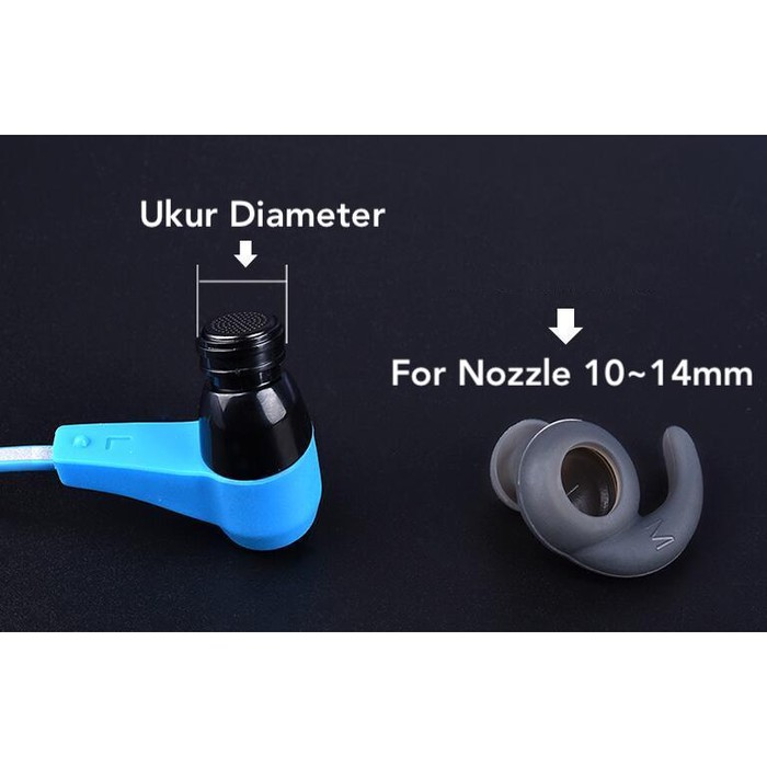 Silicone Eartips Eargels Earbuds Hook For Bluetooth Earphone 3 Pair