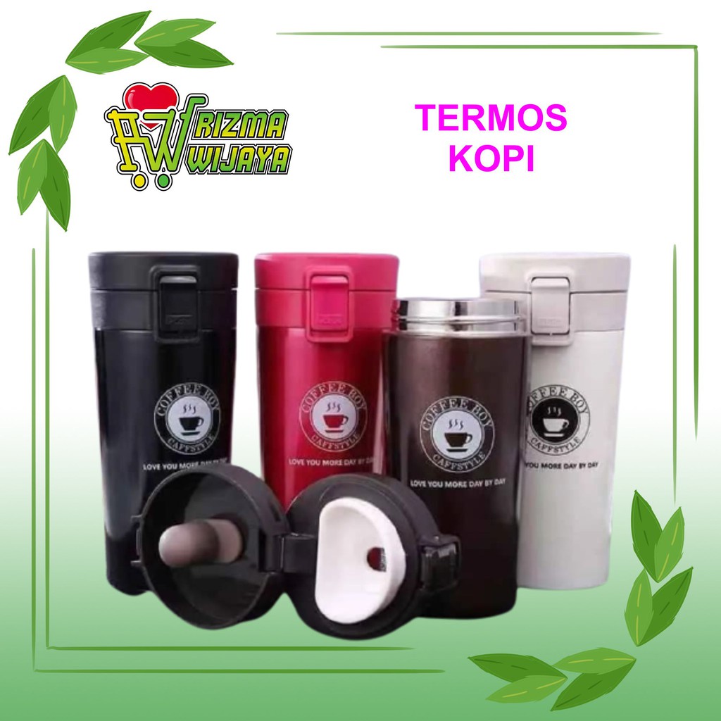 Termos Kopi / Travel Mug Coffee Tahan Air Panas & Dingin