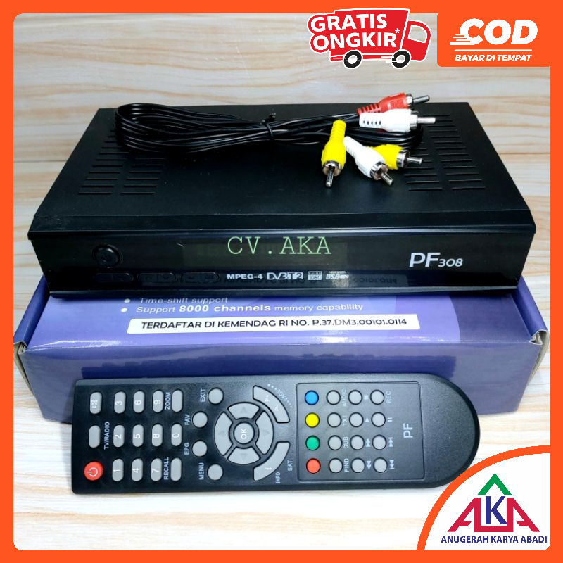 PF308 SET TOP BOX RECEIVER STB PERANGKAT PENERIMA TELEVISI SIARAN DIGITAL DVB T2