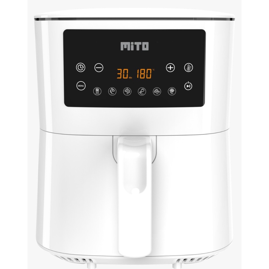 Digital Air Fryer Mitochiba Mito 4 Liter Low Watt Air Fryer Digi Fry AF 1 Putih