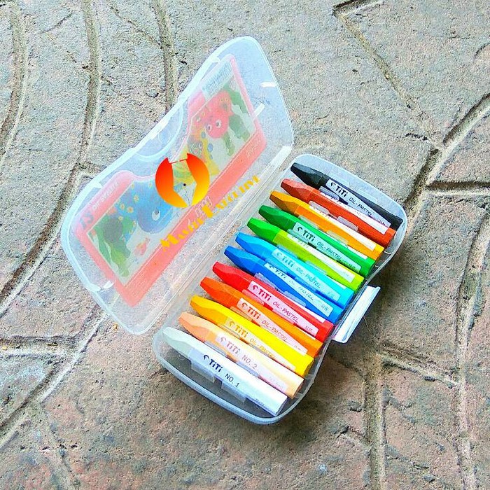Titi Krayon Minyak 12 Warna / Crayon 12 Colors Oil Pastels Ti-P-12S