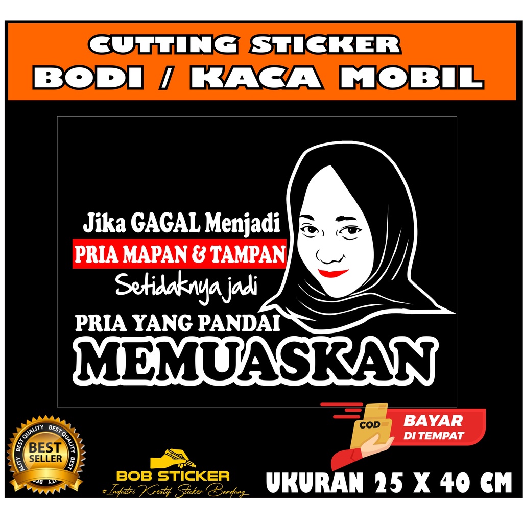 cutting sticker kata kata mobil / stiker tulisan kaca mobil / sticker pintu mobil / sticker siluet w