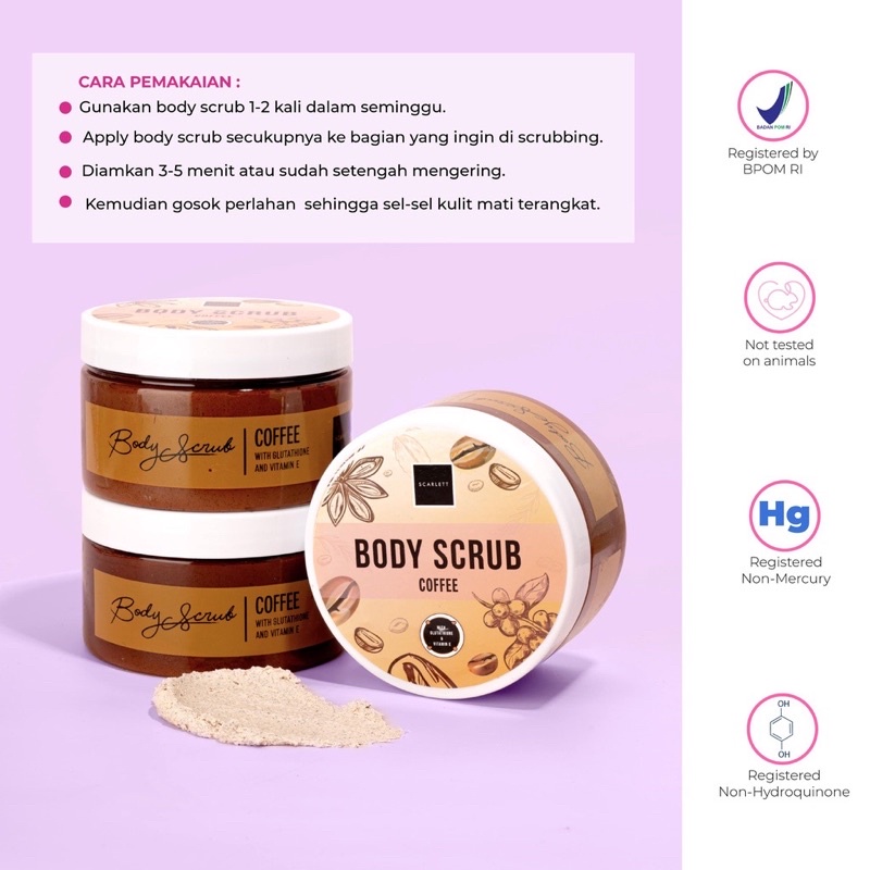 Scarlett Whitening Body Scrub Coffee