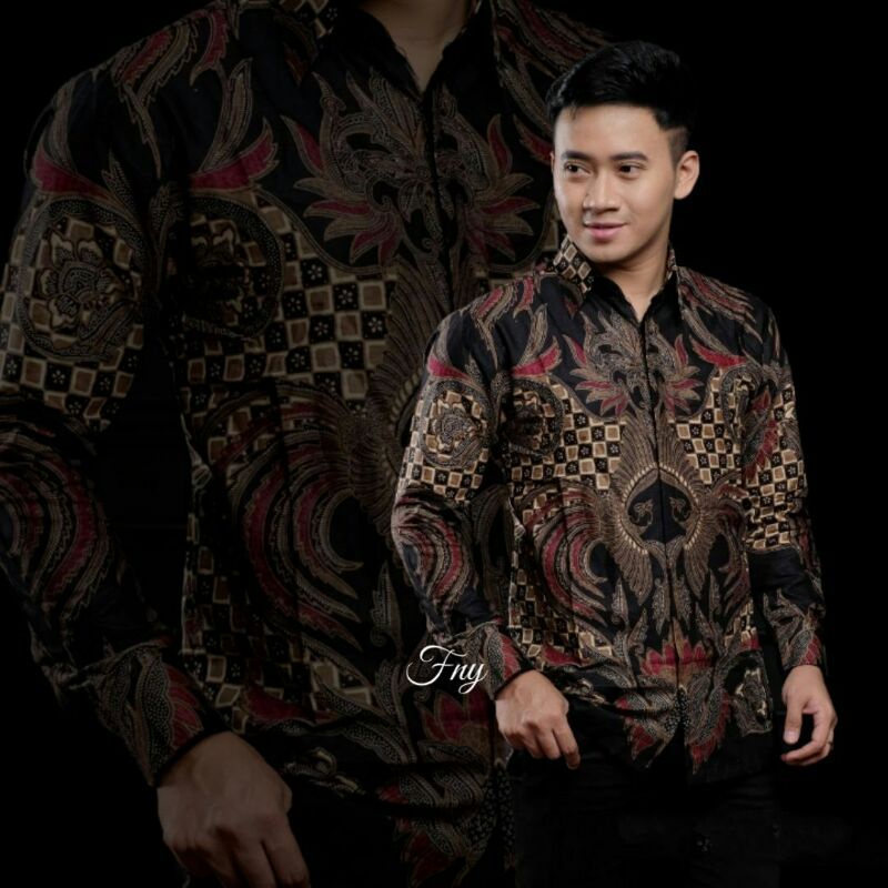 kemeja batik pria lengan panjang batik premium reguler