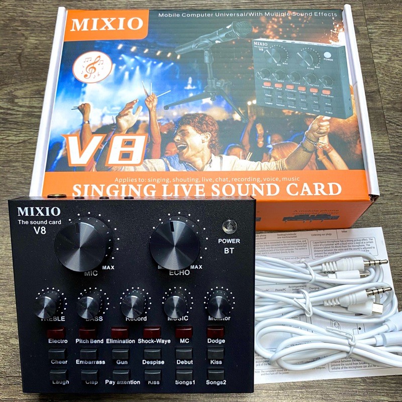 MIXIO Sound card V8 Mixer SoundCard V8 MIXER Audio USB External Soundcard-0