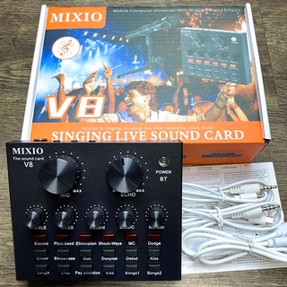 MIXIO Sound card V8 Mixer SoundCard V8 MIXER Audio USB External Soundcard