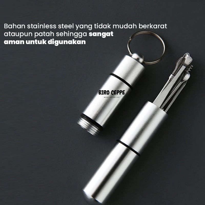 6 IN 1 SET PEMBERSIH TELINGA KOREK KUPING SPIRAL STAINLESS STEEL