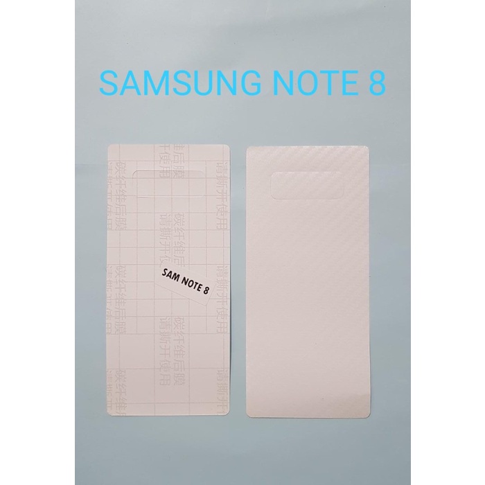 SKIN CARBON SAMSUNG NOTE 8 ~ ANTI GORES BACK SAMSUNG NOTE 8 ~ BC168