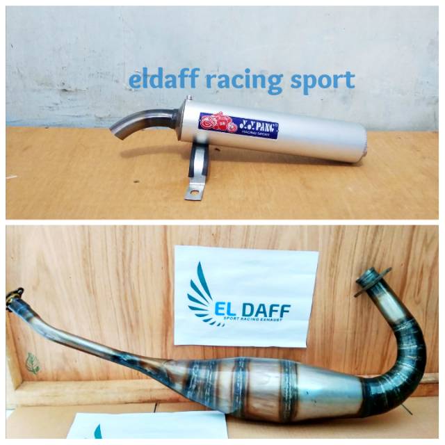 Knalpot ninja R RR SS merk YY PANG bahan plat galvanis silincer almunium las