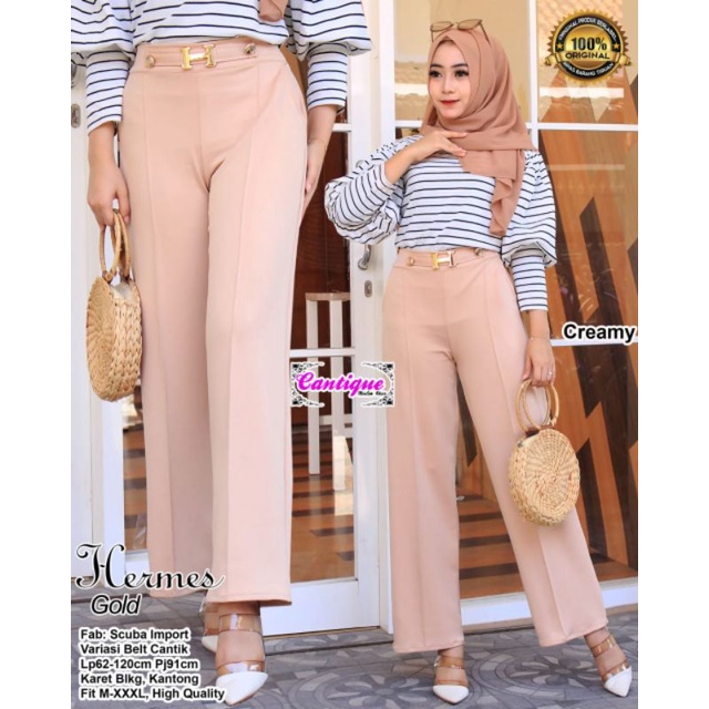 KULOT WANITA BAHAN SCUBA SABUK H