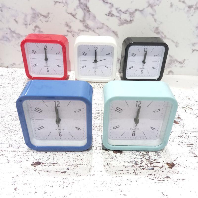 Jam alarm Kotak Warna / Jam Meja Beker / Jam Fashion Meja | yanna866