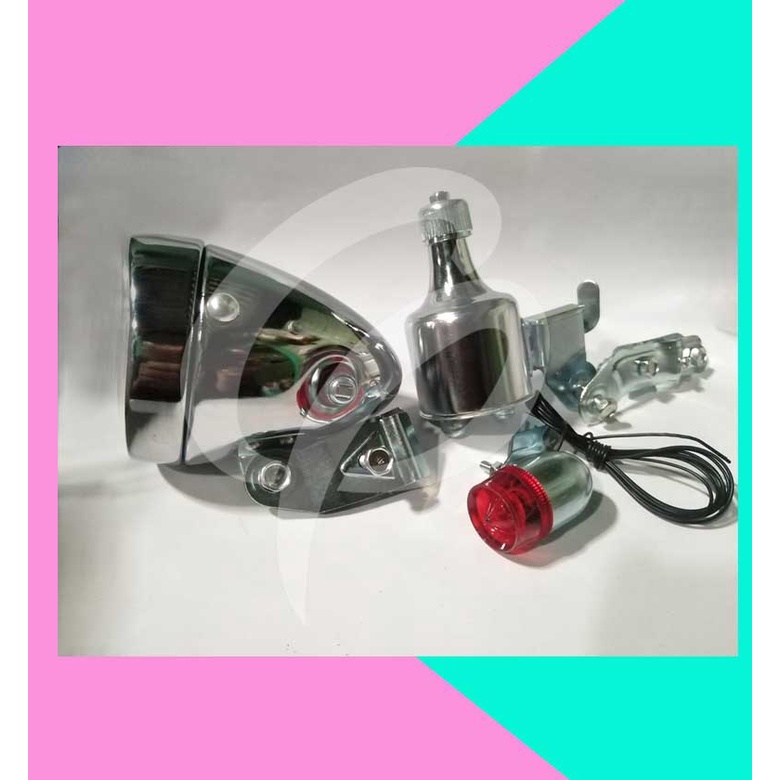 Lampu Sepeda Set Sistem Dinamo Jadul Berkualitas Jengki / Onta