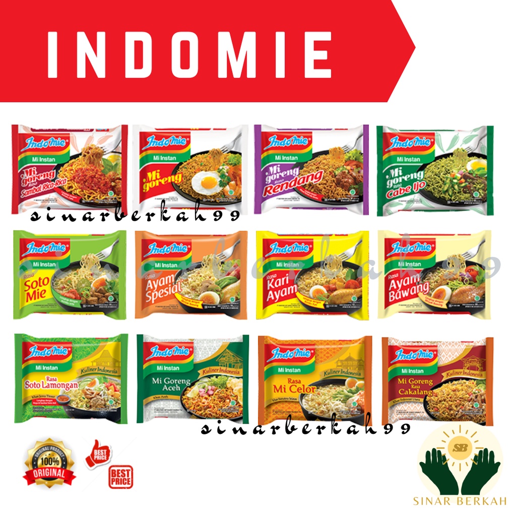 Jual Indomie Mie Instant Satuan All Varian Goreng Dan Kuah Shopee