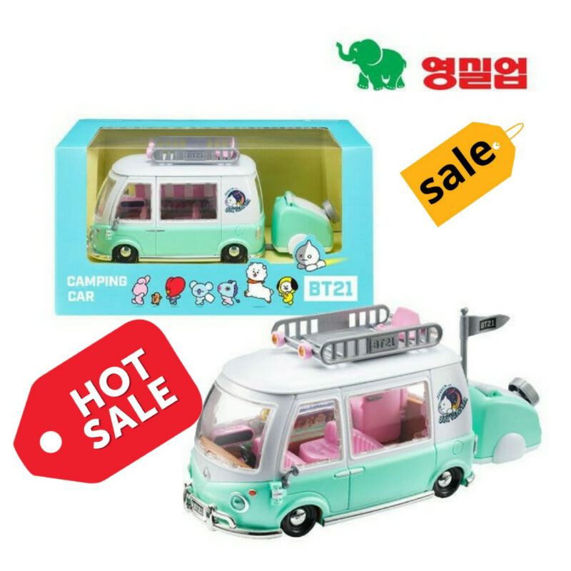BT21 CAMPING CAR BTS KOYA RJ SHOOKY MANG CHIMMY TATA COOKY MAINAN KOLEKSI