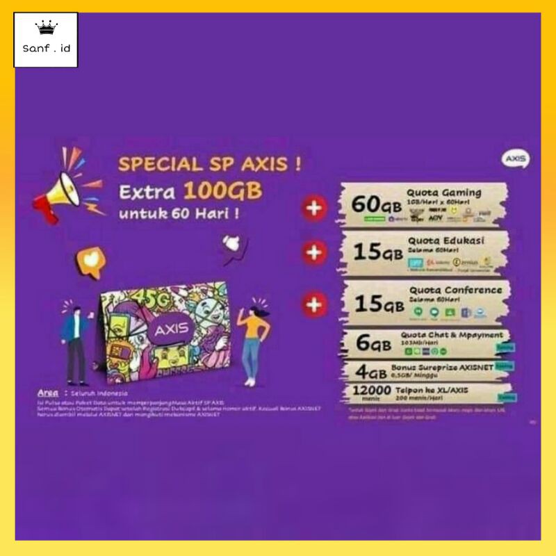 Kartu Paket Axis Viral 100gb