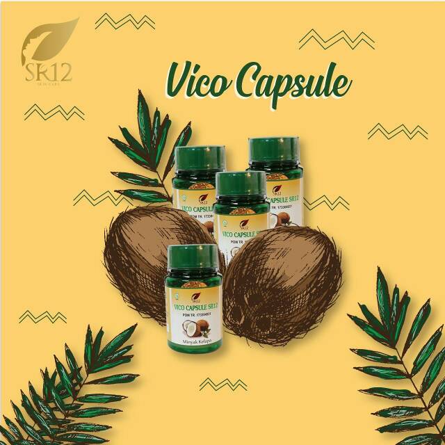 #MK12 VIRGIN COCONUT OIL CAPSULE VCO VICO MINYAK KELAPA MURNI KAPSUL SR12 HERBAL SKINCARE