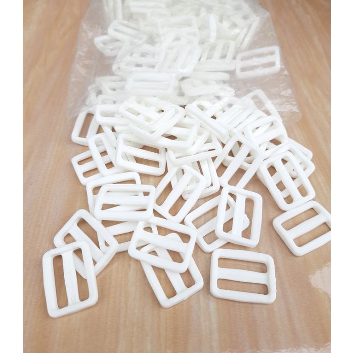 Ring jalan tas plastik pp putih 2.5cm jual/pack isi 120pcs