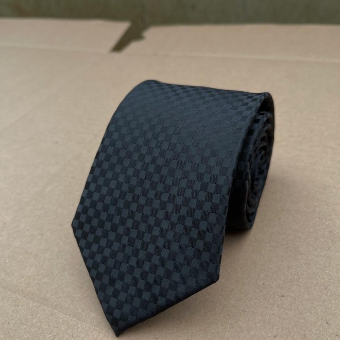 DASI DASI HITAM PRIA MEWAH DASI FORMAL BERKWALITAS - Hitam 1 (T2U6) Dasi instan Dasi langsung pakai 