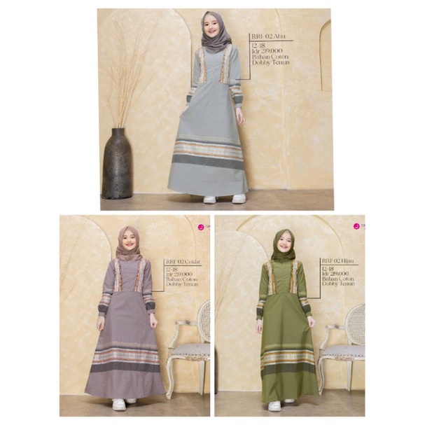 RRF 02 | ABU - COKLAT - HIJAU | SARIMBIT 02 SERIES | DISKON GAMIS REMAJA COUPLE SARIMBIT KELUARGA RA