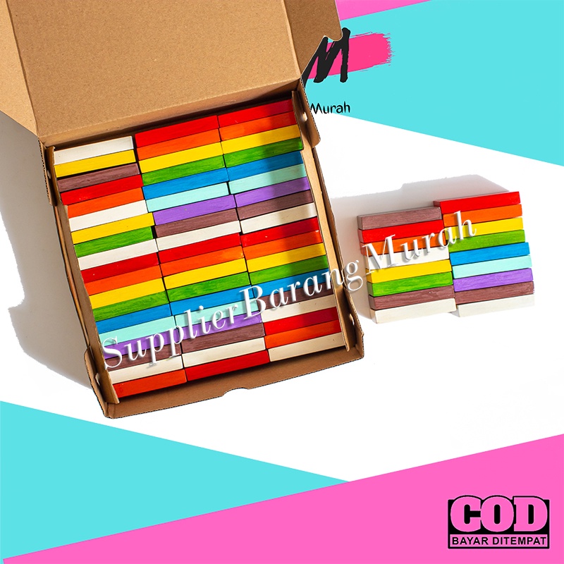 Mainan Edukasi Block Kayu Puzzle Brick HM0487