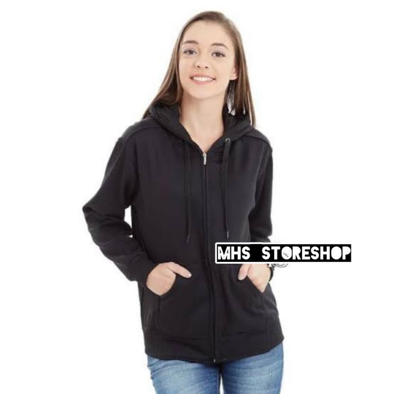 Hoodie polos ZIPPER jumbo big size XXL-5XL PRIA &amp; WANITA ABU TUA