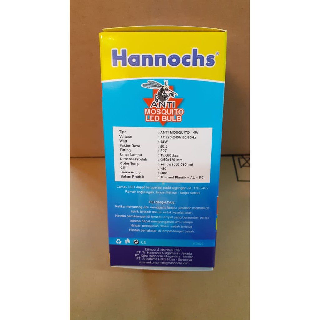 Hanncohs Anti Mosquito LED 14 Watt / Lampu Nyamuk