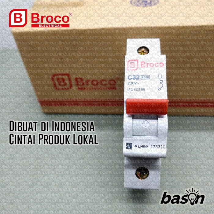 BROCO MCB 32A 1P 17332C - Circuit Breaker