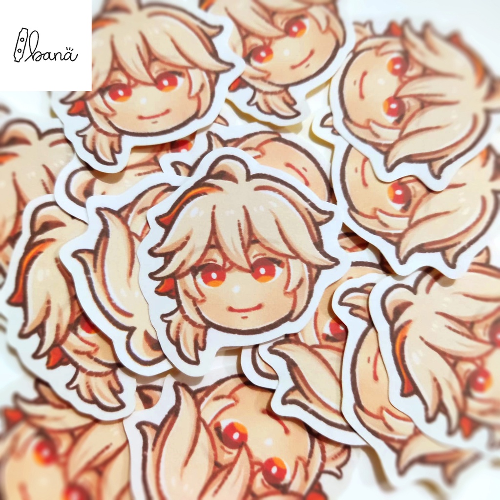 

Stiker Genshin Impact KAZUHA (isi 4 biji) Non-Waterproof Stiker Mini | BANA