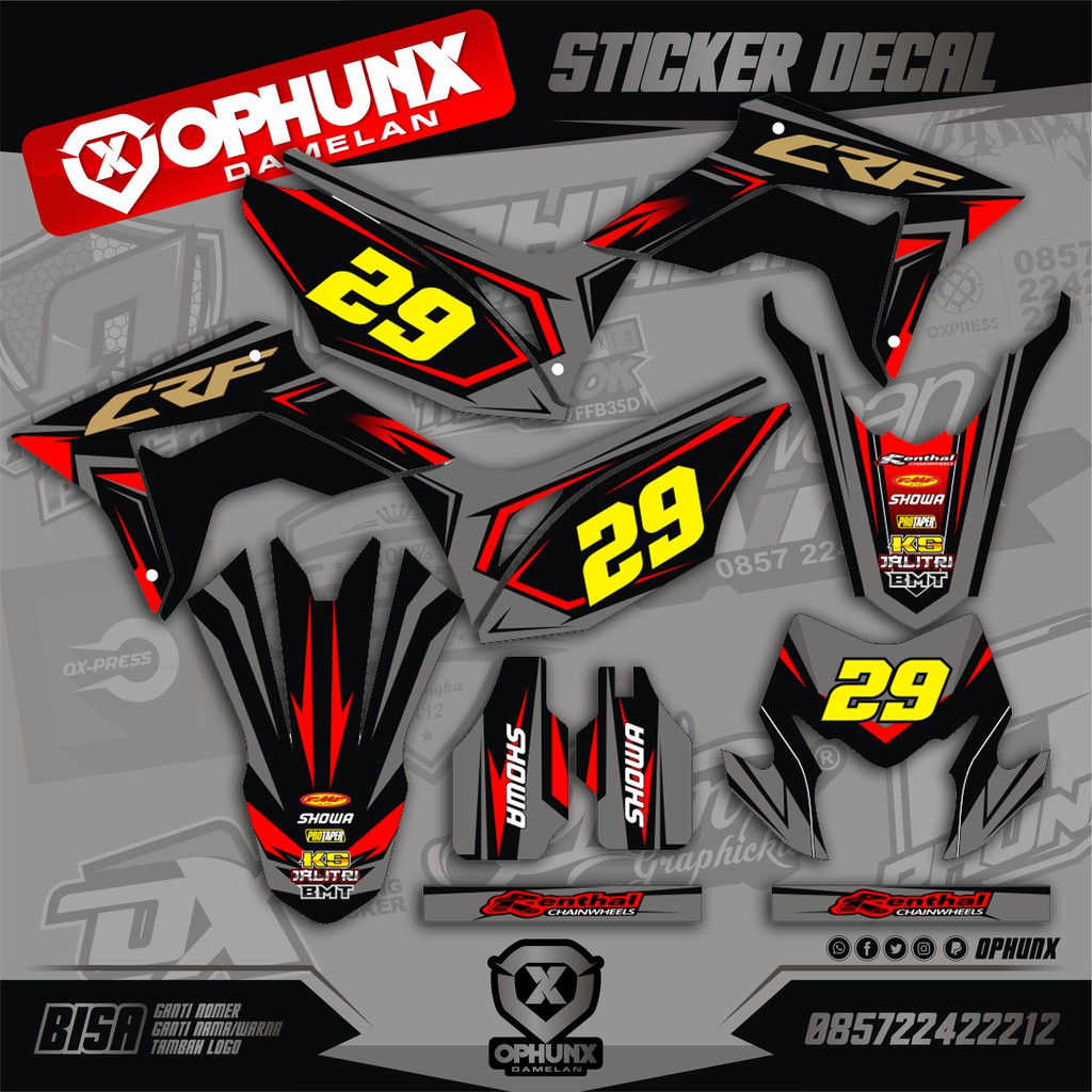 Stiker Decal CRF New Custom 29