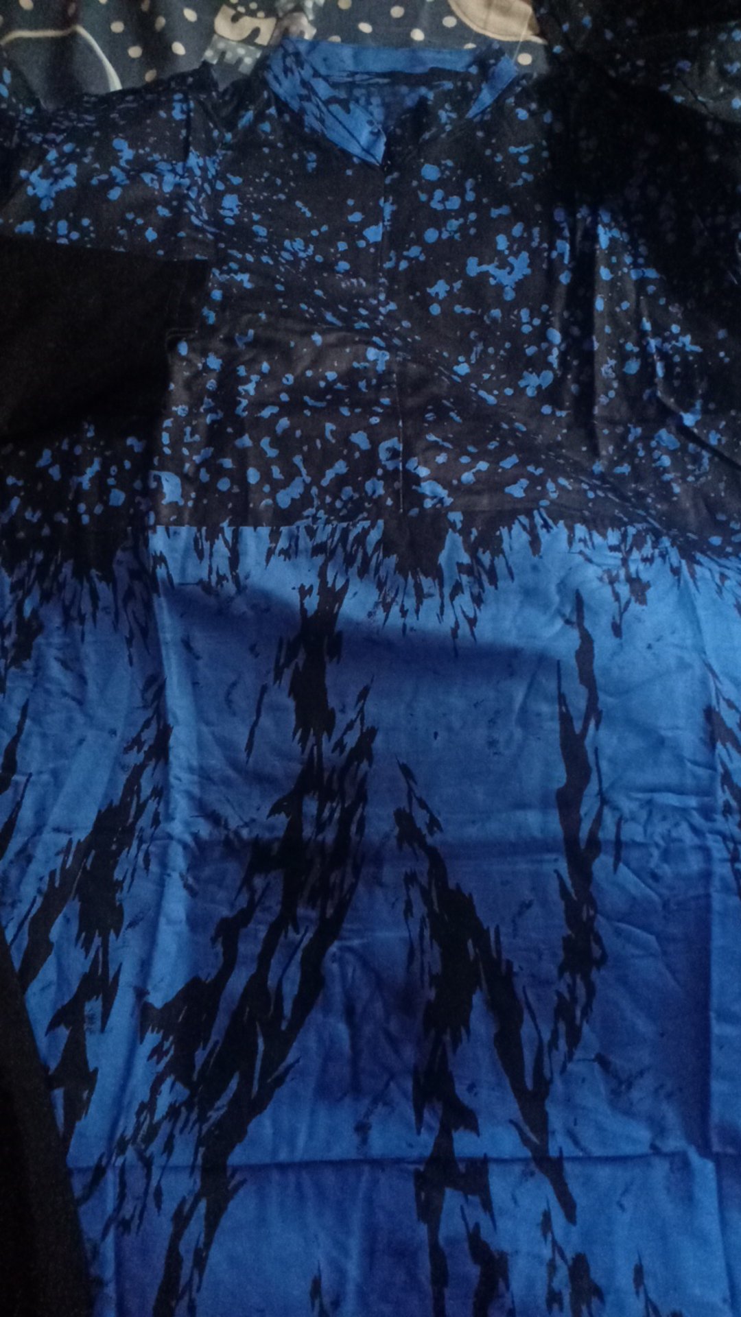 Gamis Twill Busui Lengan Panjang Motif Abstrak Baju Wanita Syari Daster Batik Pekalongan Terlaris