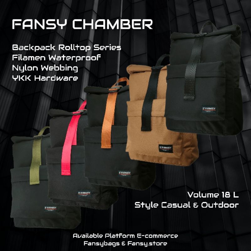 Tas ransel pria - Backpack Fansy Chamber Filamen Waterproof Anti air