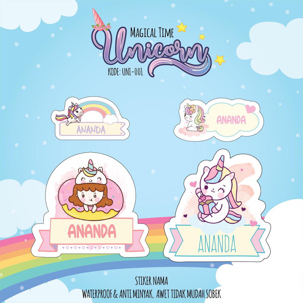 

JUAL STIKER NAMA VINNYL TEMA LUCU - LUCU