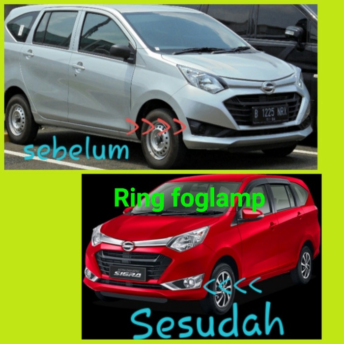 Sigra Cover Lampu Kabut Cover Foglamp Sigra Chrome