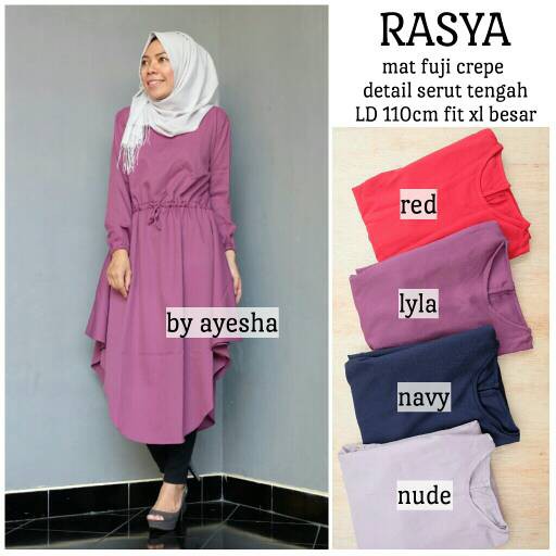 Rasya tunik / Baju atasan muslim /pakaianonline/bajuonlinegrosir/fedorafashion/ladyfameshope