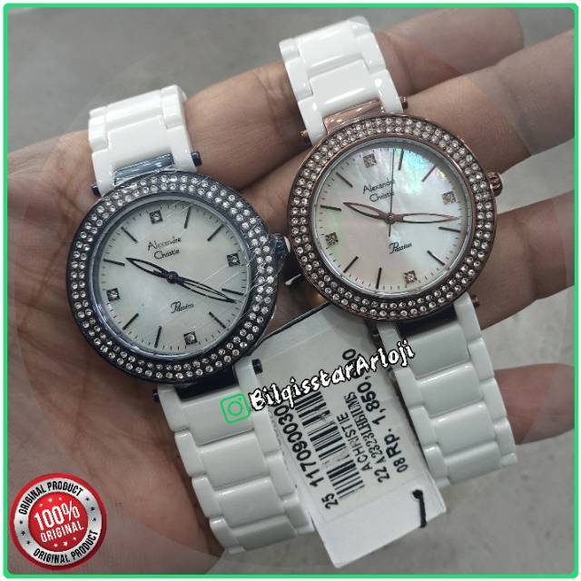 Alexandre Christie AC 2323 Ladies White Ceramic Original