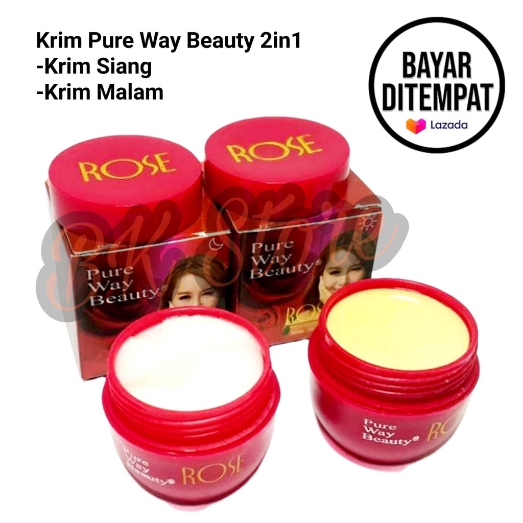 Krim Wajah Pelembab Siang dan Malam Pure Way Beauty Rose