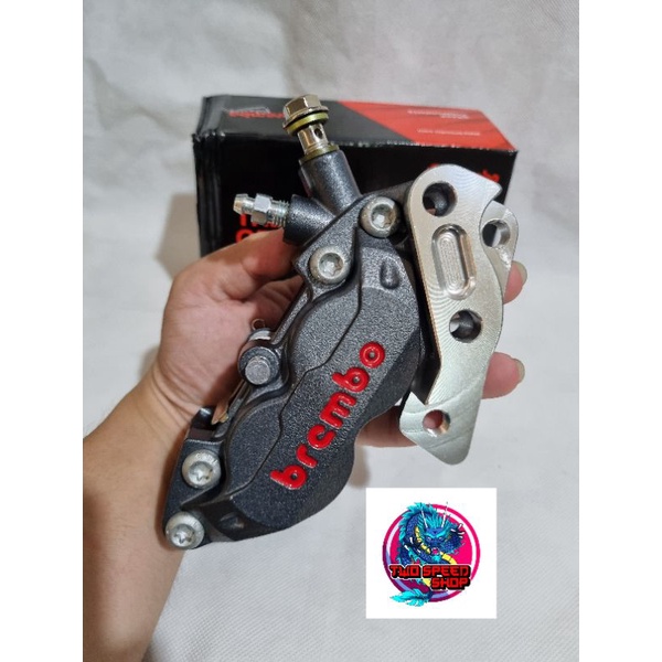 kaliper brembo monoblok 4 piston 4p big pot plus breket monoblok big pot vixion r15 rx king nouvo