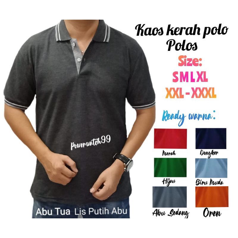 kaos kerah polos - poloshirt polos - seragam - couple