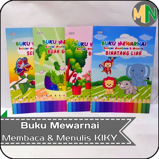 

Buku Mewarnai Belajar Membaca & Menulis 4D KIKY