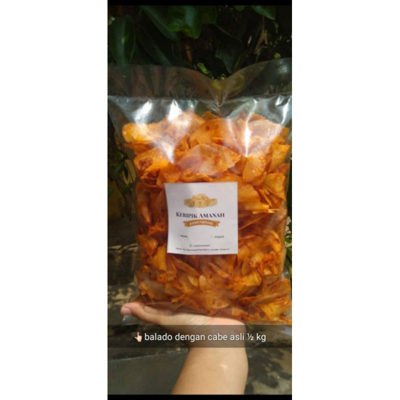 

Keripik Singkong ori dan balado | AMANAH Snack