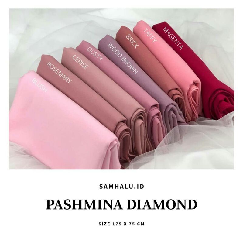 READY PASHMINA DIAMOND | PASHMINA DIAMOND POLOS | PASHMINA DIAMOND 40++ WARNA