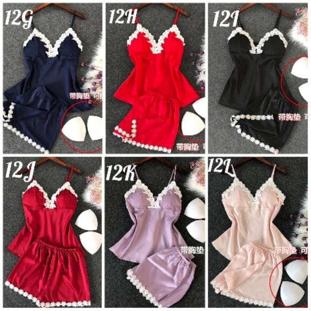 Baju Tidur - Baju Tidur Seksi Lingeri Setelan Piyama