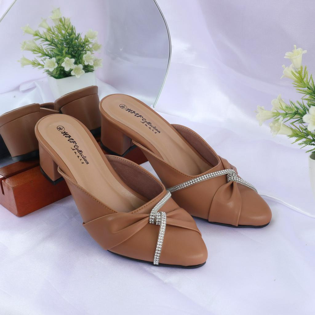 HMF Melica Heels Mules Wanita BC09