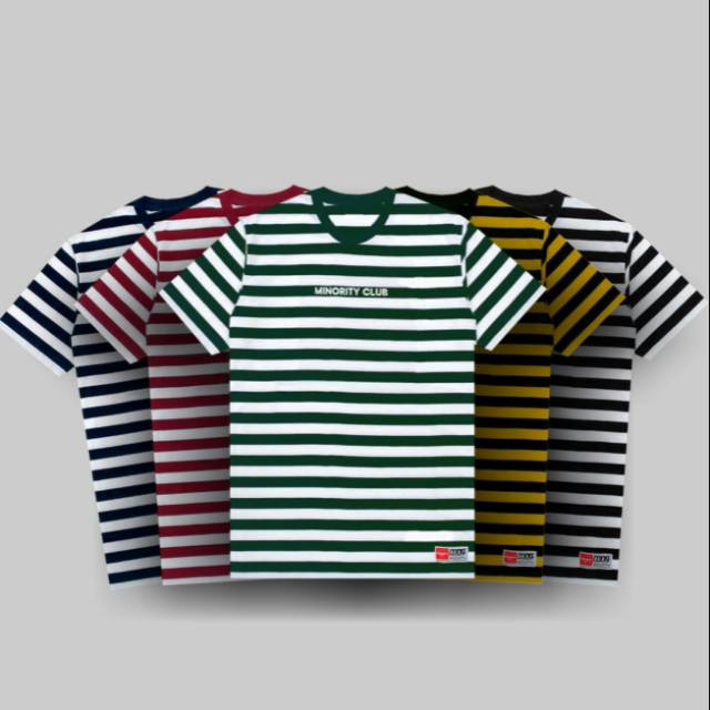 Baju Garis Kaos Stripe Minority Merchandise Basic Sutoraipu Shopee Indonesia