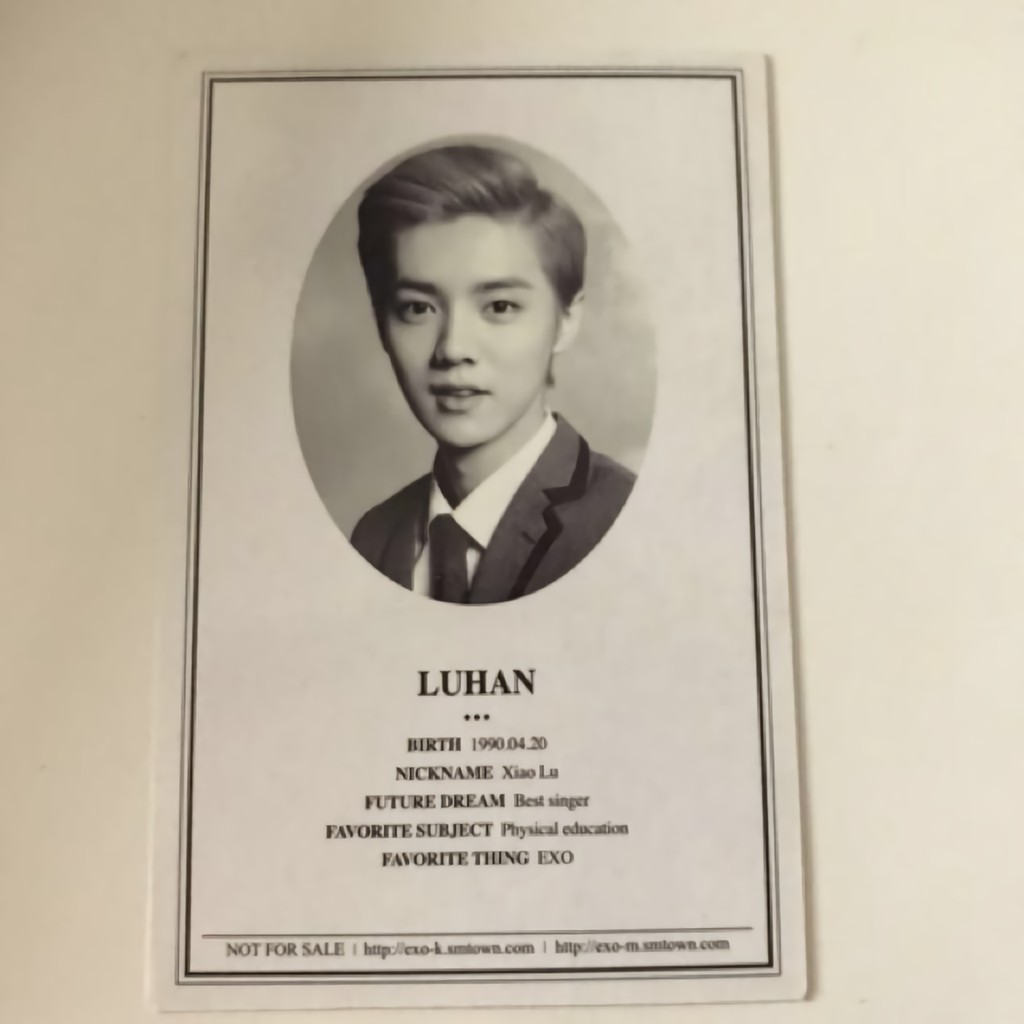 EXO XOXO Luhan Photocard