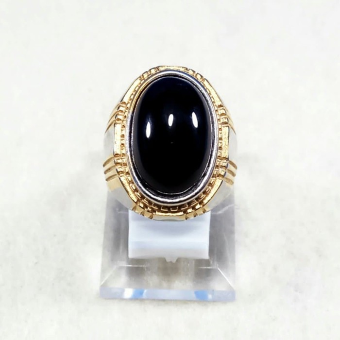 ASLI CINCIN BATU AKIK NATURAL YAMAN WULUNG ACEH KRISTAL HITAM LEGAM - 7
