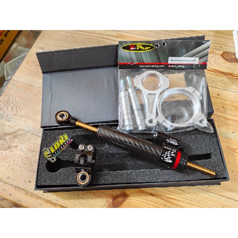 Stabilizer Stabiliser Steering Damper Matris Carbon Silver Panjang Pendek Ninja R RR Rxking-7