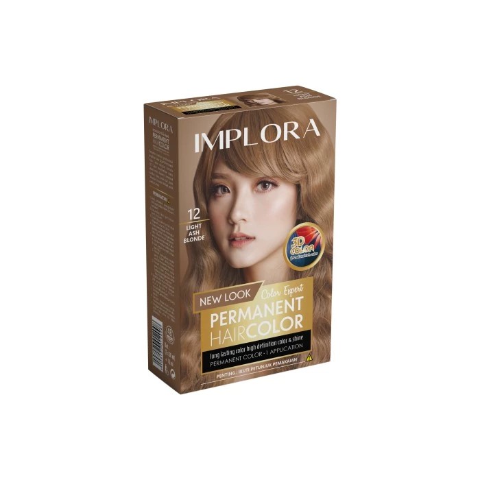 ❤ BELIA ❤ IMPLORA New Permanent Hair Color Semir Rambut (✔️BPOM)-HColor 12 LightAsBlo