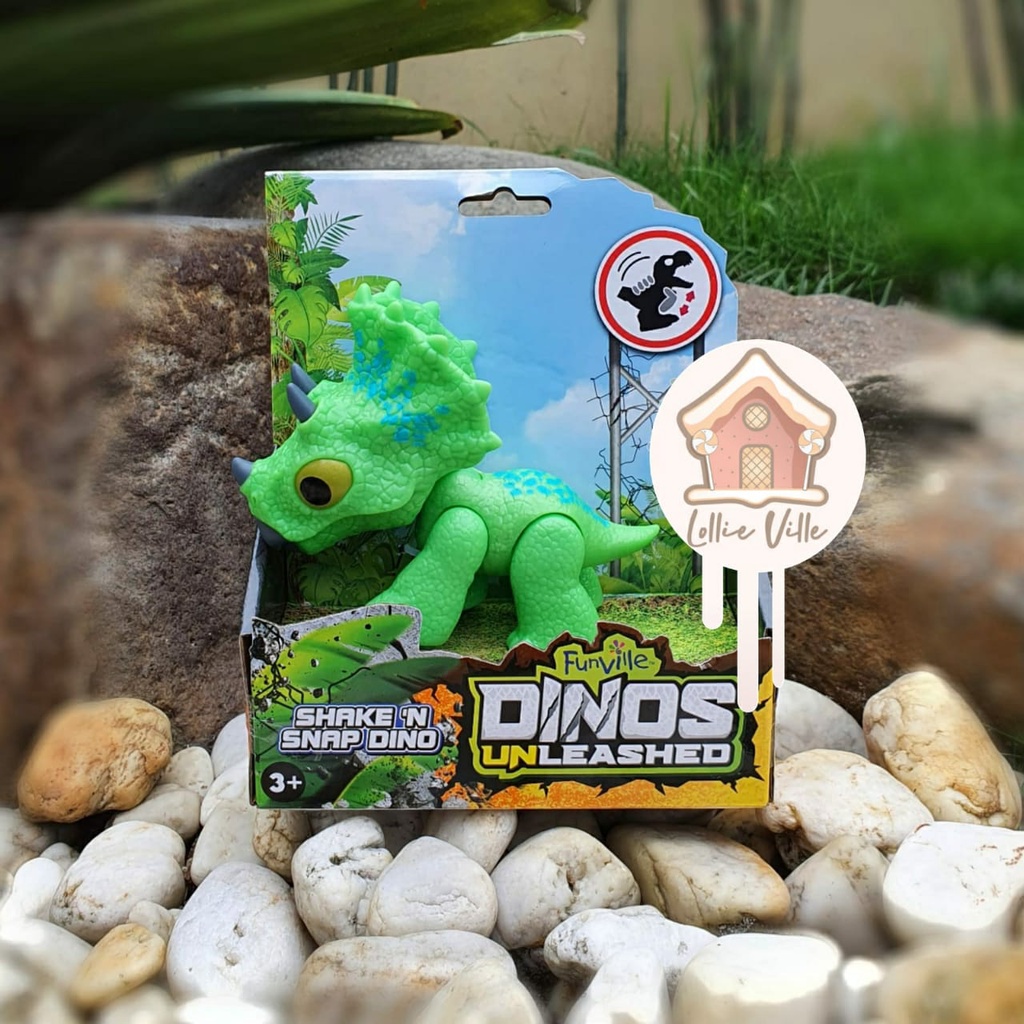 Dinos Unleashed Shake n Snap Dino - Triceratops